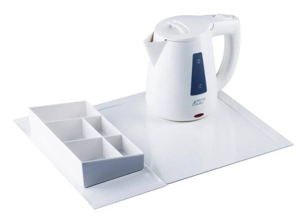 Main tray for serving tea, white Zen line JVD